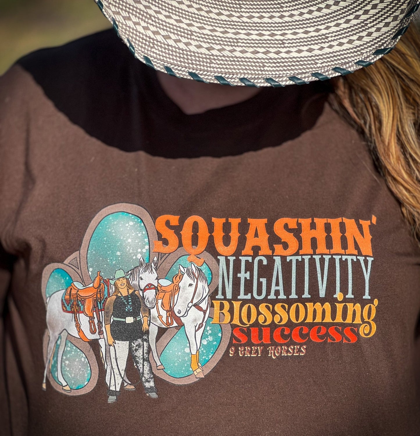 Squashin’ Negativity, Blossoming Success Tee - 9greyhorses.comShirts & Tops
