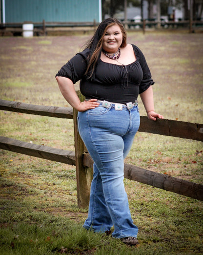 Costal Cowgirl V Front Top - 9greyhorses.comCrop Top