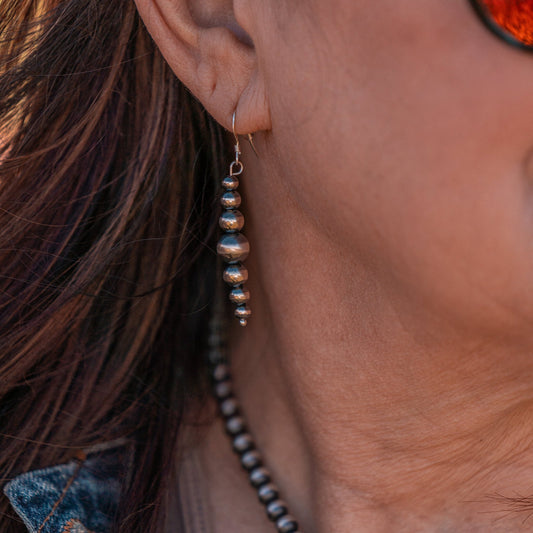 Genuine Navajo Pearl Bar Earrings - 9greyhorses.comJewelry