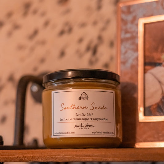 Southern Suede Candle - 9greyhorses.comcandle